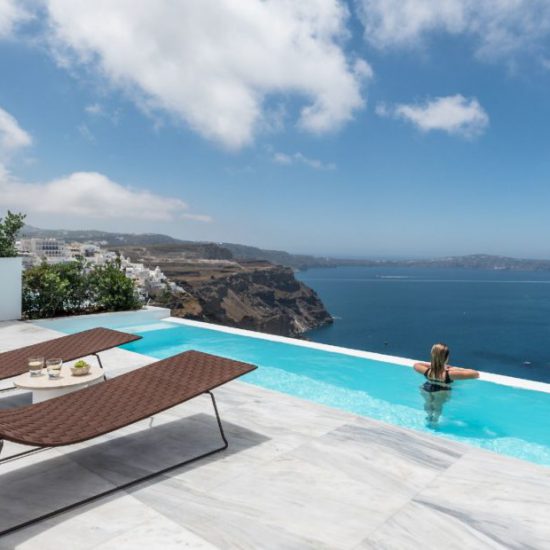 santorini villas infinity pools