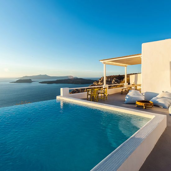 santorini villas infinity pool