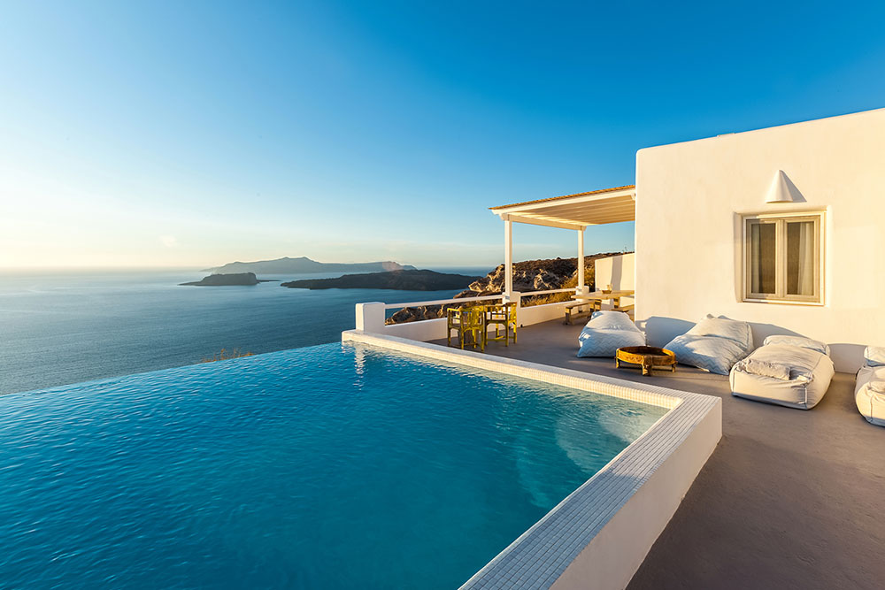 santorini villas infinity pool