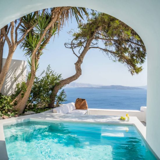 santorini villas infinity pools