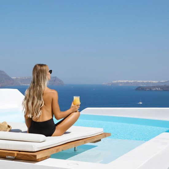 santorini villas caldera views