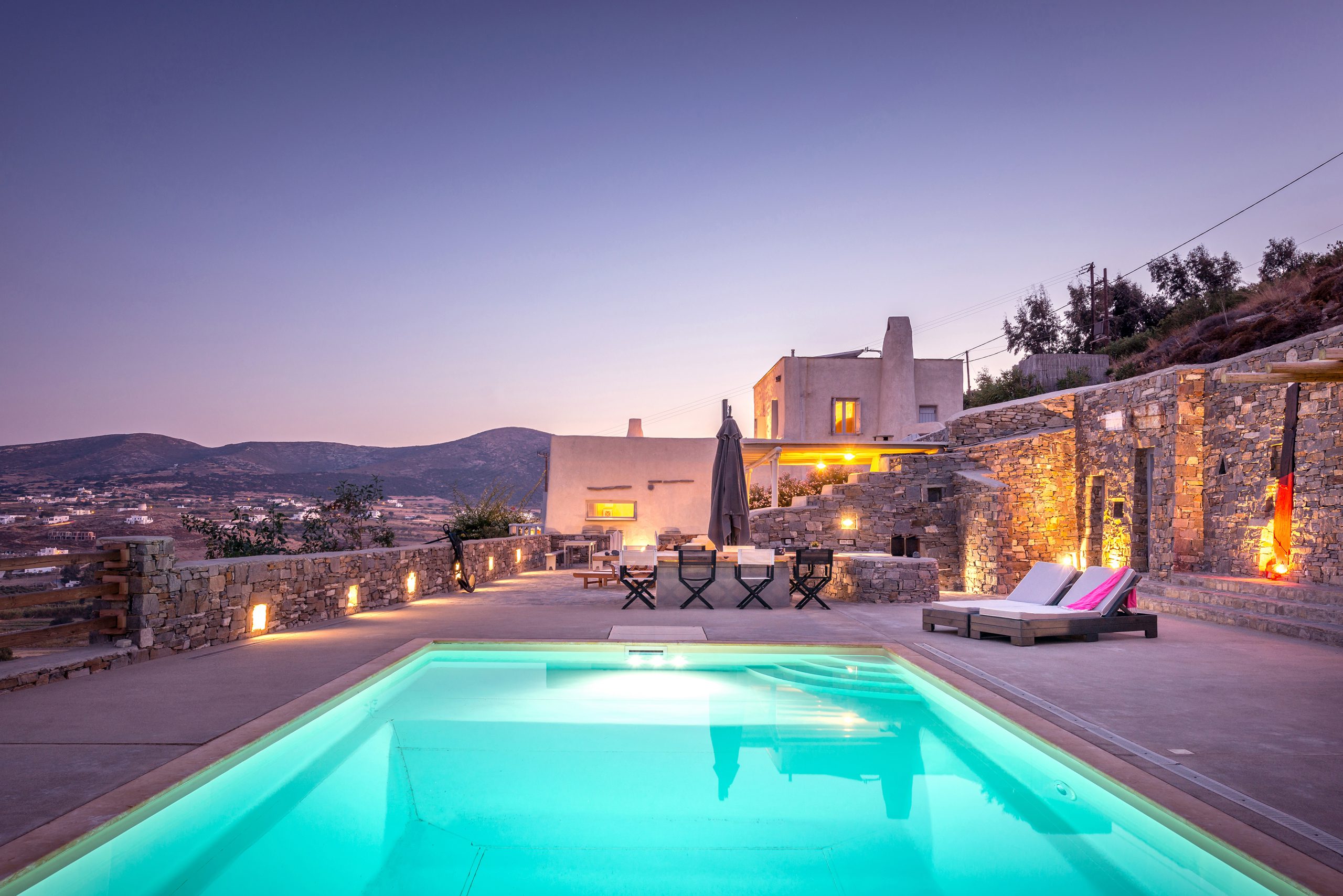 pool paros villas kolympithres