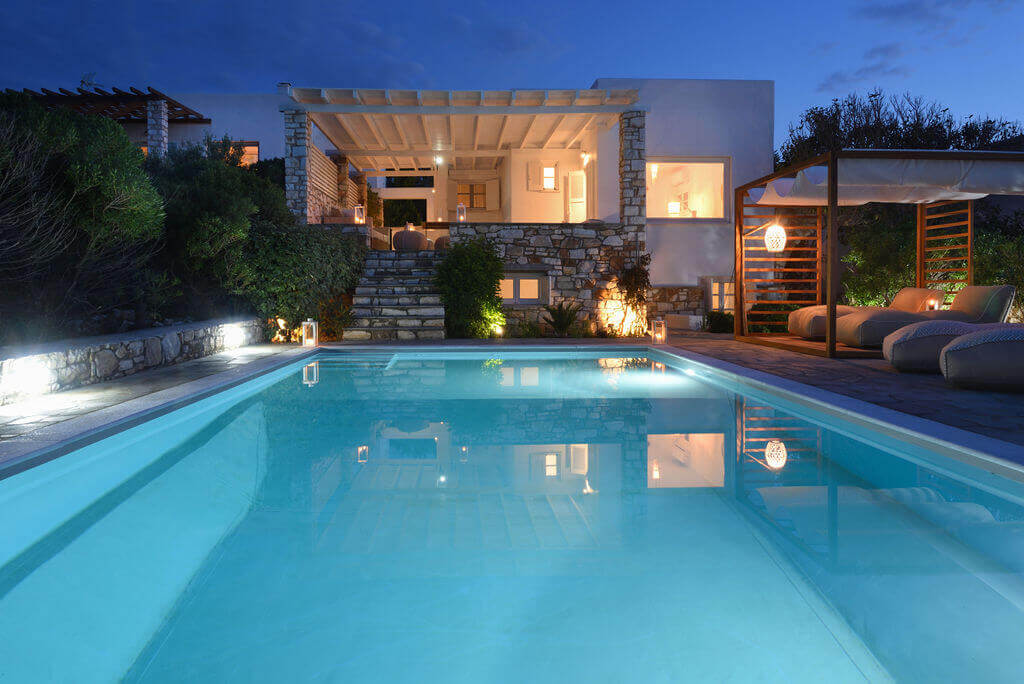 paros villas with pools