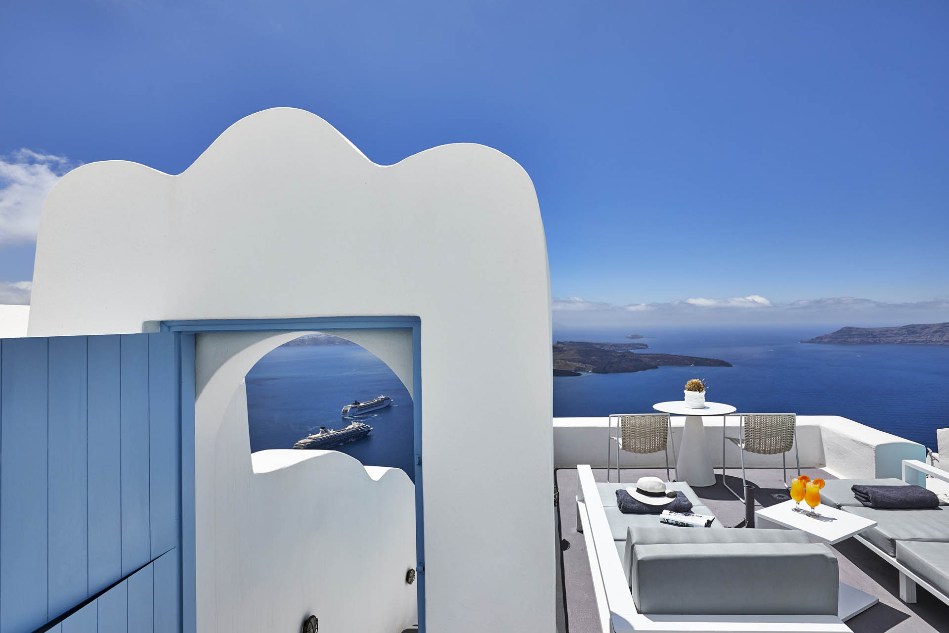 santorini villas pool