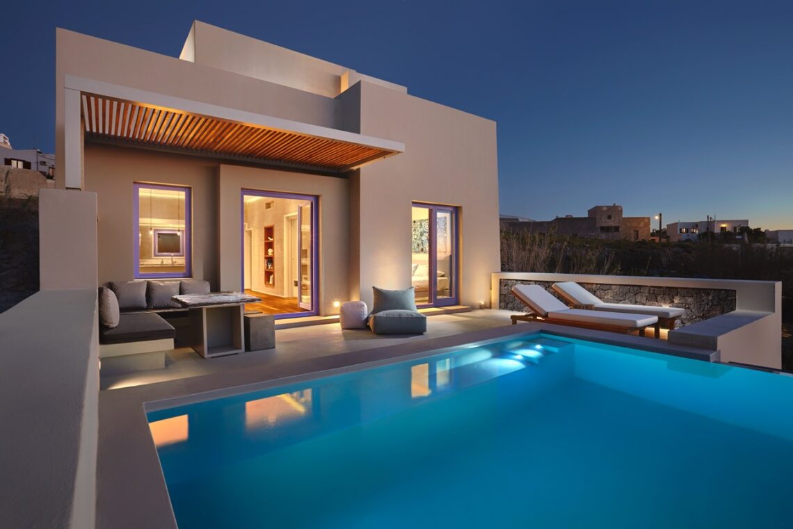 santorini villas private pools