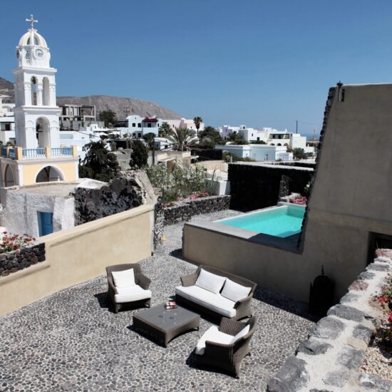 villa santorini private pool