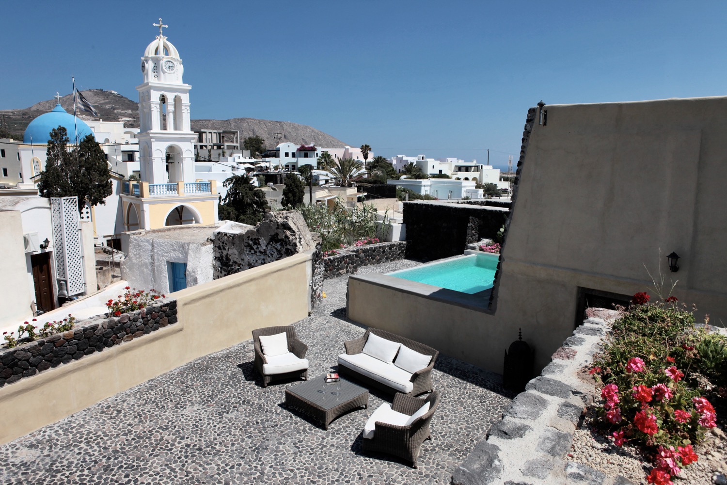 villa santorini private pool