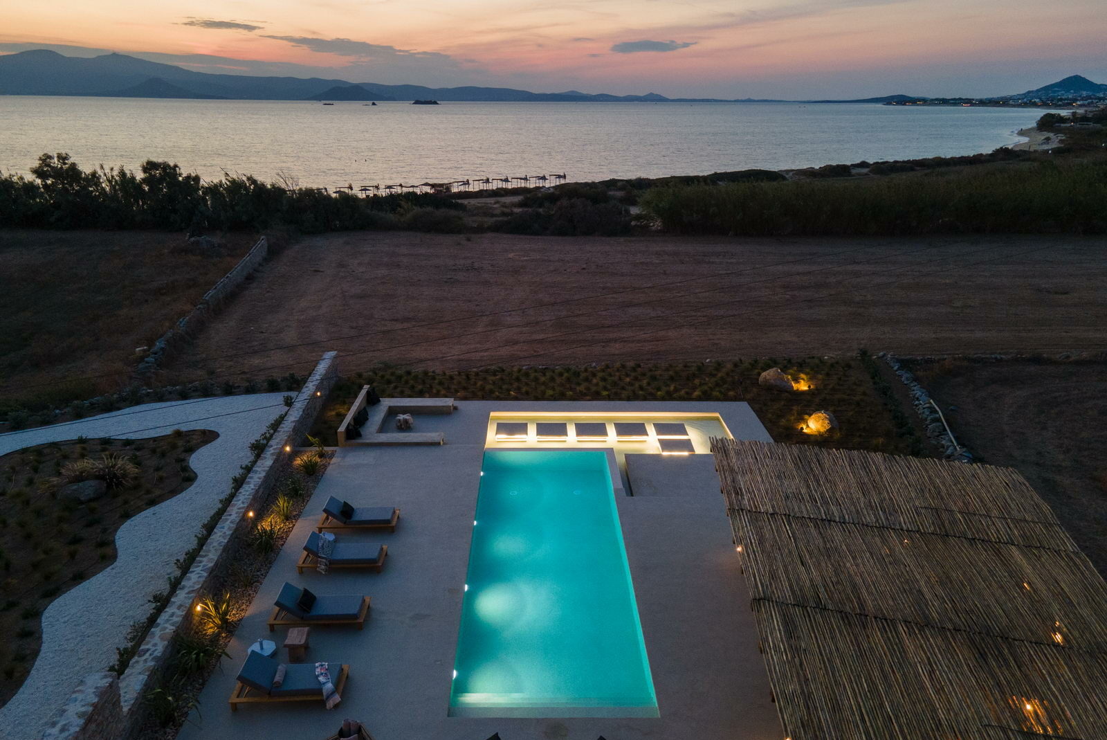 beach villas orkos naxos pool
