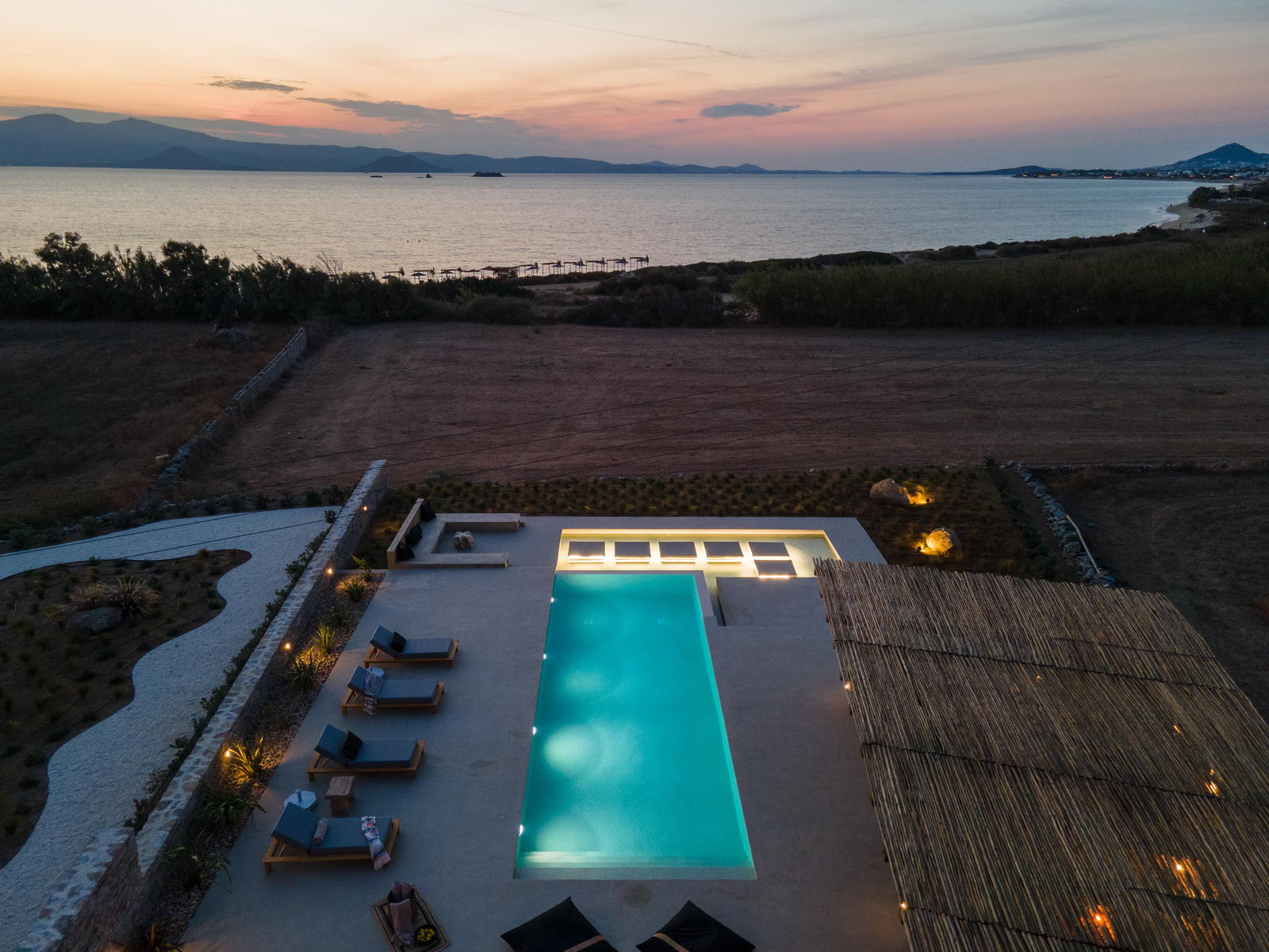 beach villas orkos naxos pool