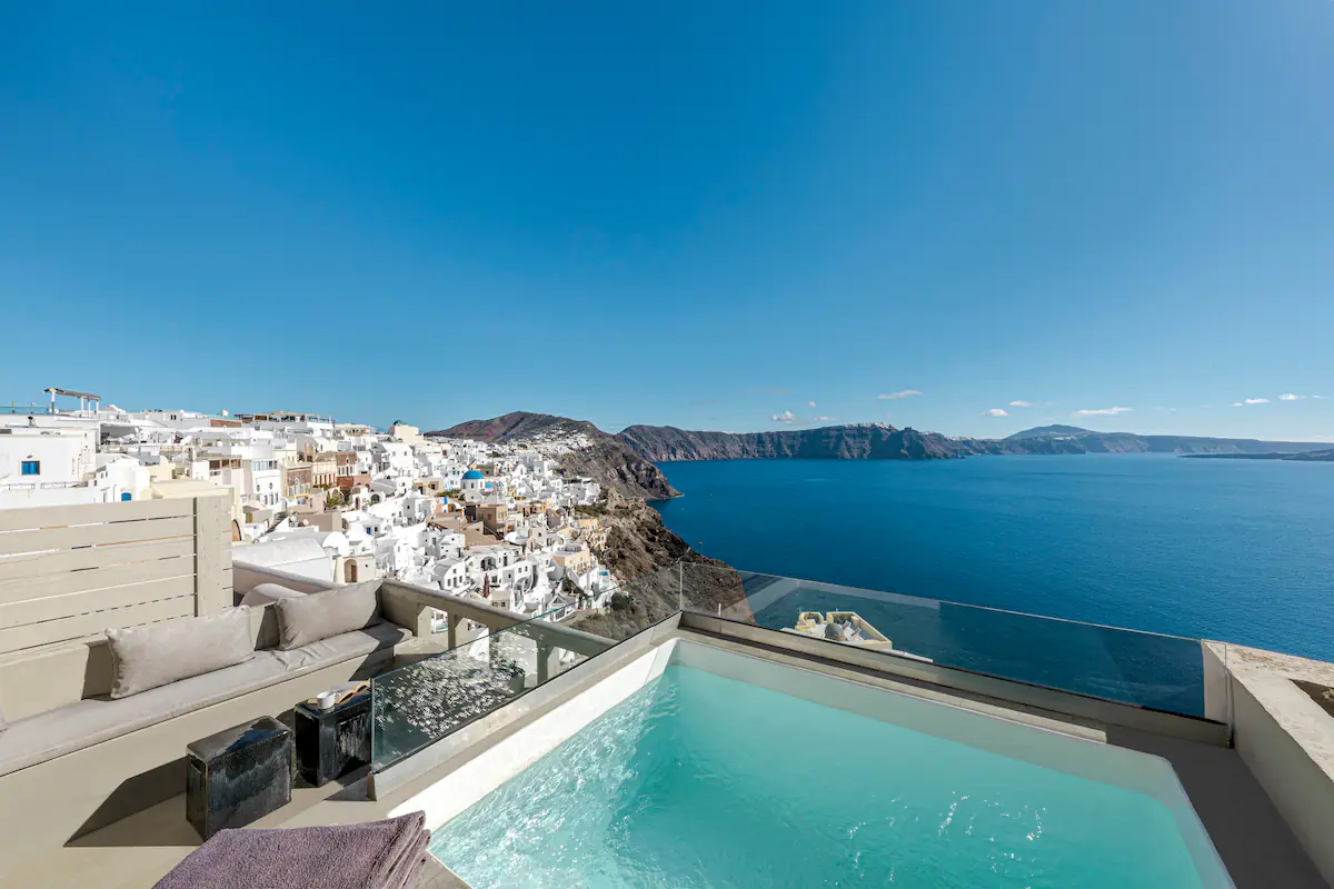 caldera houses oia santorini jacuzzi tubs