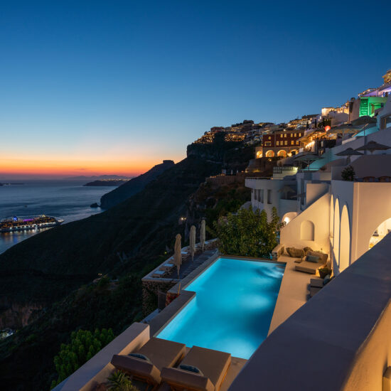 santorini villas private pool