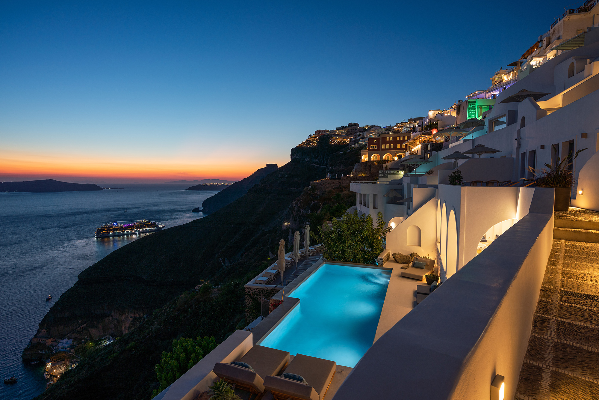 santorini villas private pool