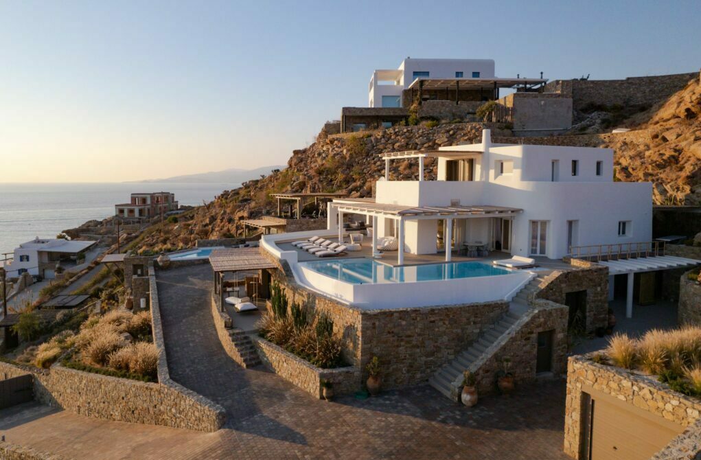 mykonos luxury villas sunset views