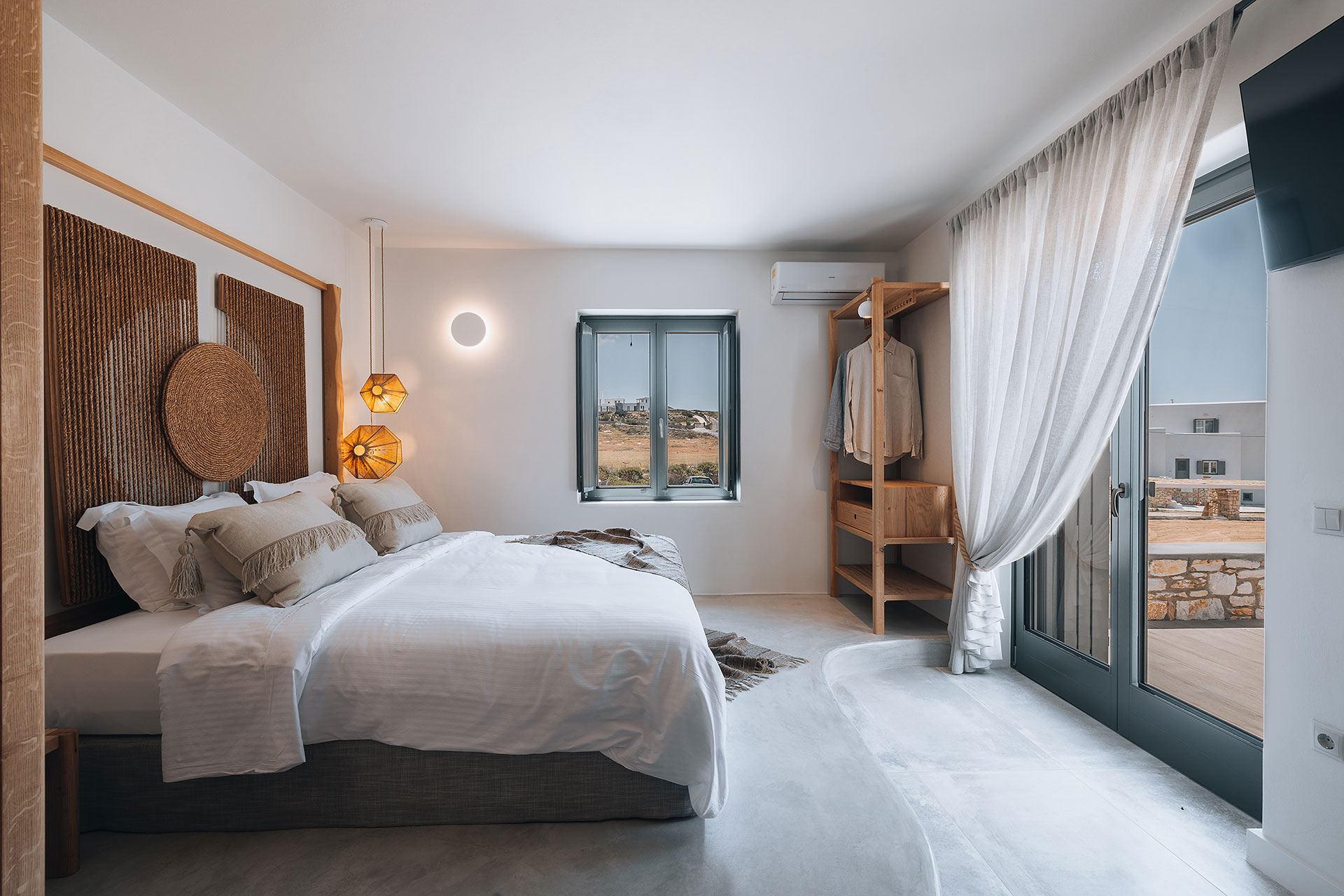 Villa Sky Anargyri paros double bedroom