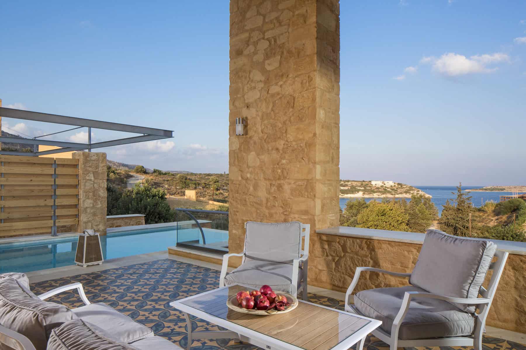 loutraki beach villas views