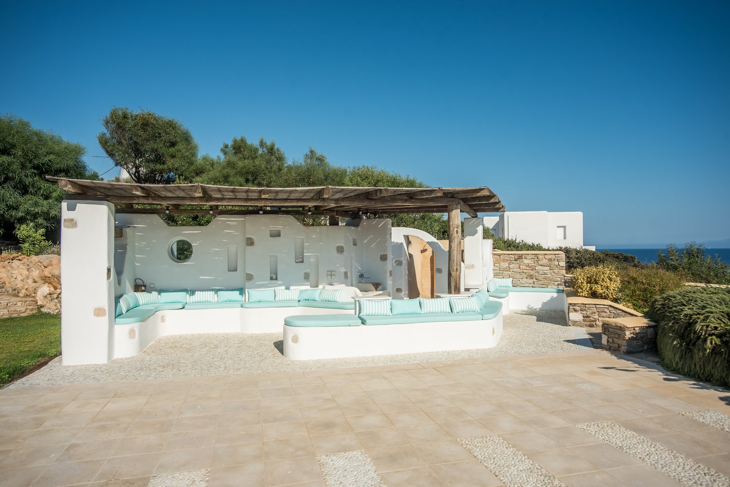 Villa apantima blue lounge terrace