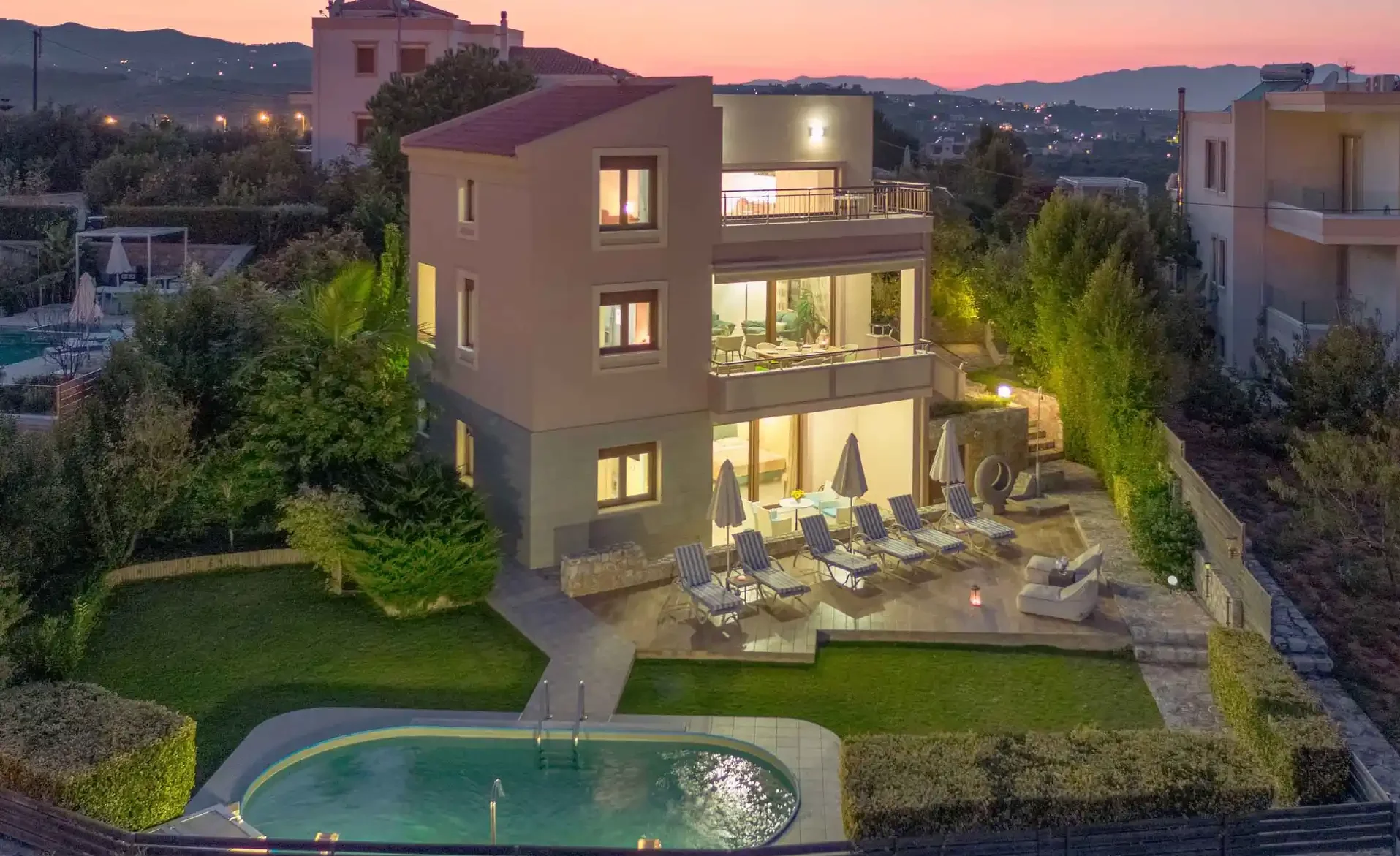 crete villas private pools chania