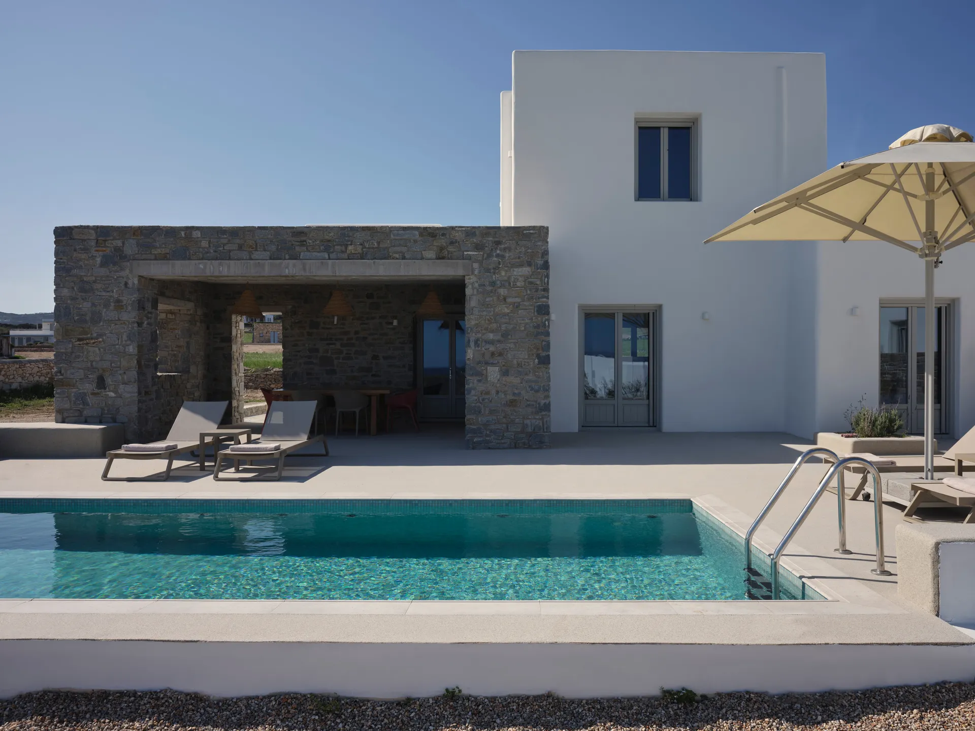 paros villas with pool